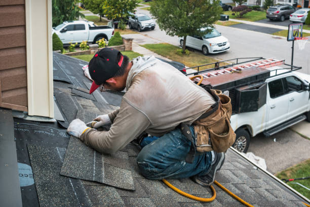 Professional Roof Installation technician working in Franklin Park, NJ